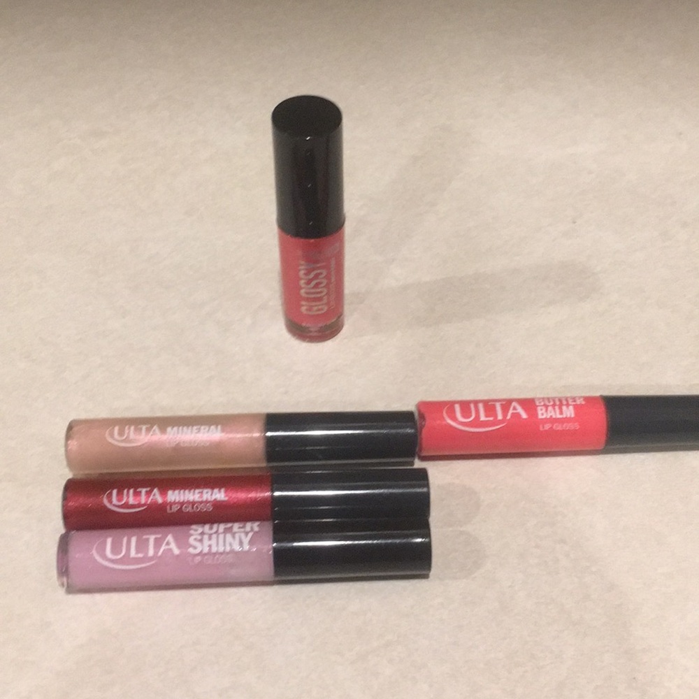 4 ulta brand mini lip gloss and butter balm